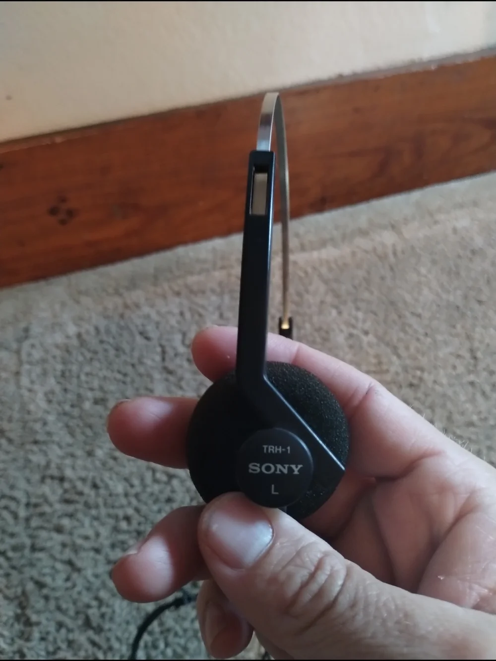 Vintage 90's Sony TRH-1 Black On-Ear Headphones